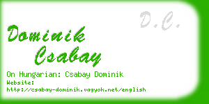 dominik csabay business card